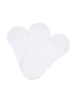 Scopri Confezione da 3 paia di calze fantasmini in cotone elasticizzato - bianco