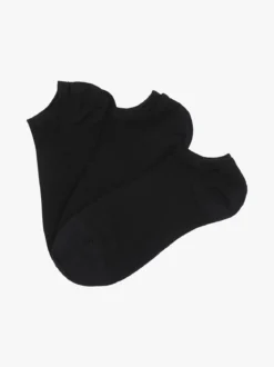Scopri Confezione da 3 paia di minicalze unisex in cotone elasticizzato - nero