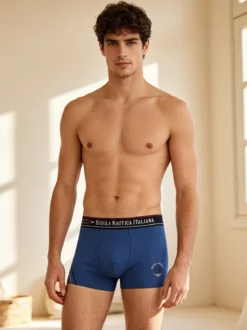 Scuola Nautica Italiana Boxer da uomo in cotone