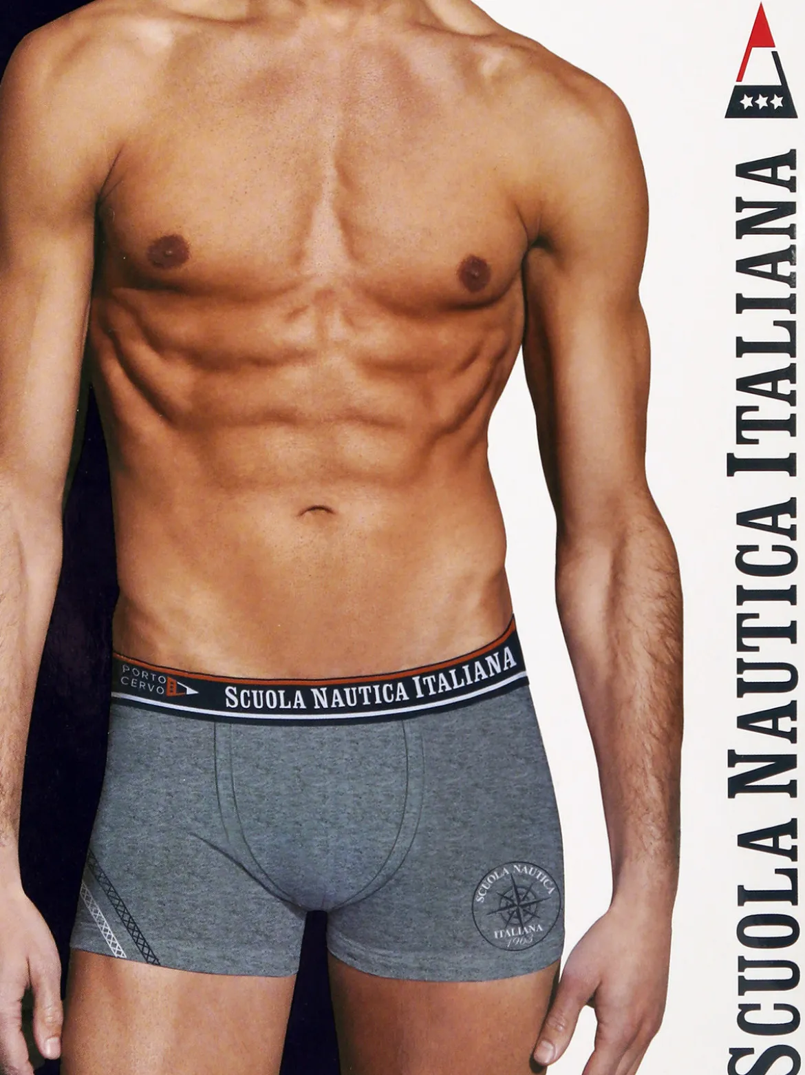 Scuola Nautica Italiana Boxer da uomo in cotone