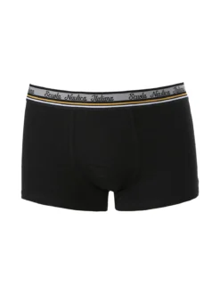 Scuola Nautica Italiana Boxer da uomo in cotone stretch - nero