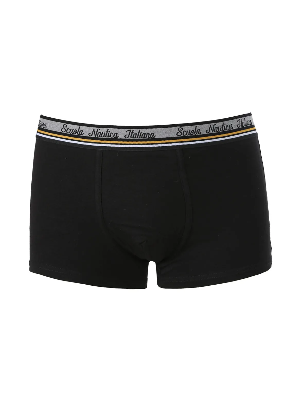 Scuola Nautica Italiana Boxer da uomo in cotone stretch - nero