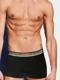 Scuola Nautica Italiana Boxer da uomo in cotone stretch - nero