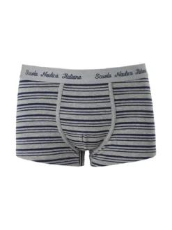 Scuola Nautica Italiana Boxer da uomo rigati in cotone stretch - grigio