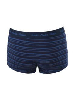 Scuola Nautica Italiana Boxer da uomo rigati in cotone stretch - blu scuro