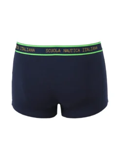 Scuola Nautica Italiana Boxer uomo in cotone stretch - blu scuro