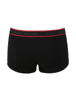 Scuola Nautica Italiana Boxer uomo in cotone stretch - nero