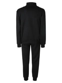Scuola Nautica Italiana Completo tuta da uomo felpata con zip intera - nero