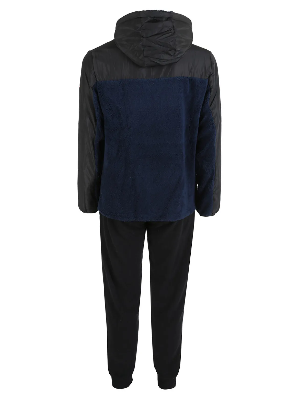 Scuola Nautica Italiana Completo tuta da uomo in pile con cappuccio e zip - blu scuro