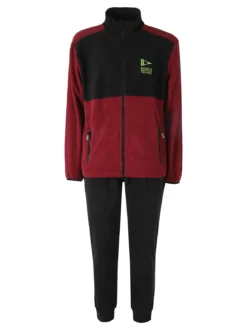 Scuola Nautica Italiana Completo tuta da uomo in pile full zip - nero