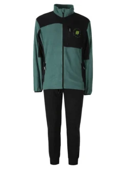 Scuola Nautica Italiana Completo tuta da uomo in pile full zip - verde