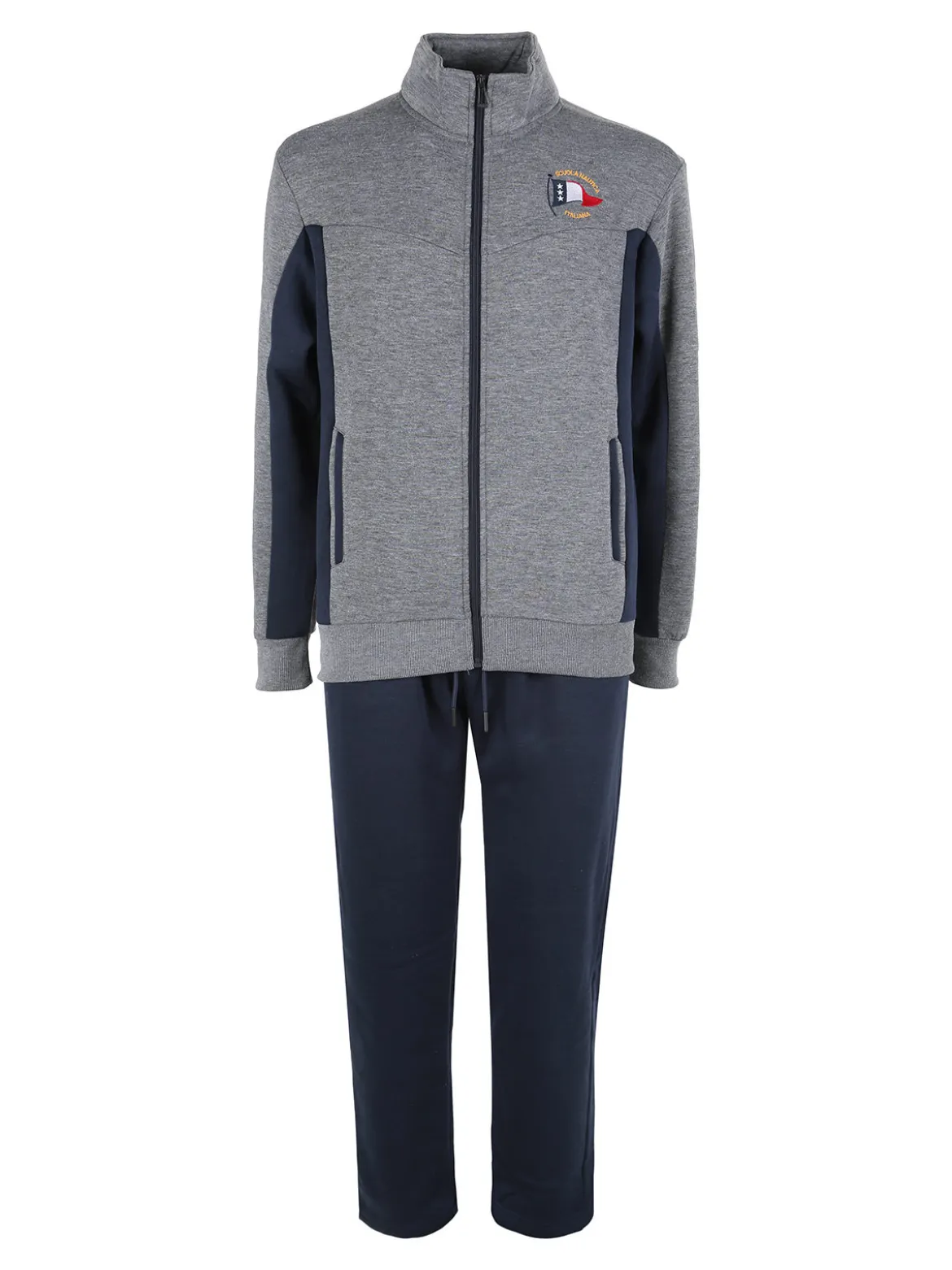Scuola Nautica Italiana Completo tuta invernale da uomo con felpa e pantaloni - grigio scuro