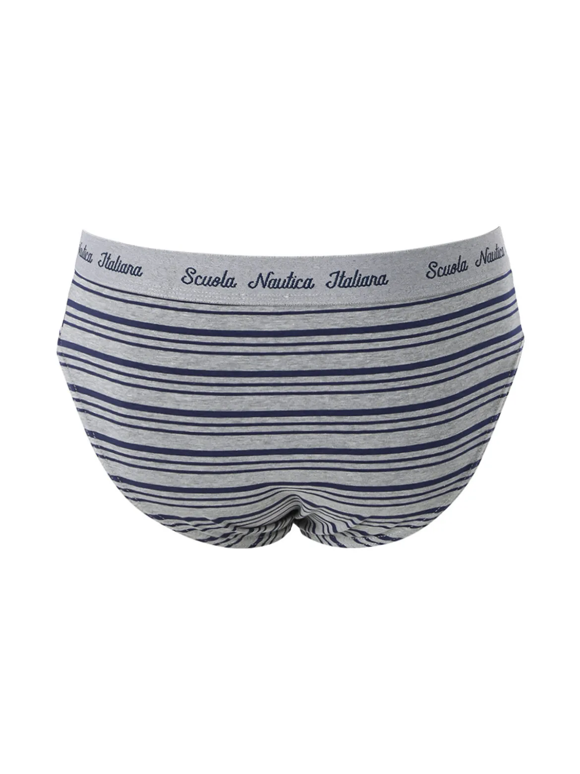 Scuola Nautica Italiana Slip da uomo a righe in cotone elasticizzato - grigio