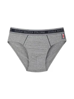 Scuola Nautica Italiana Slip da uomo in cotone tinta unita