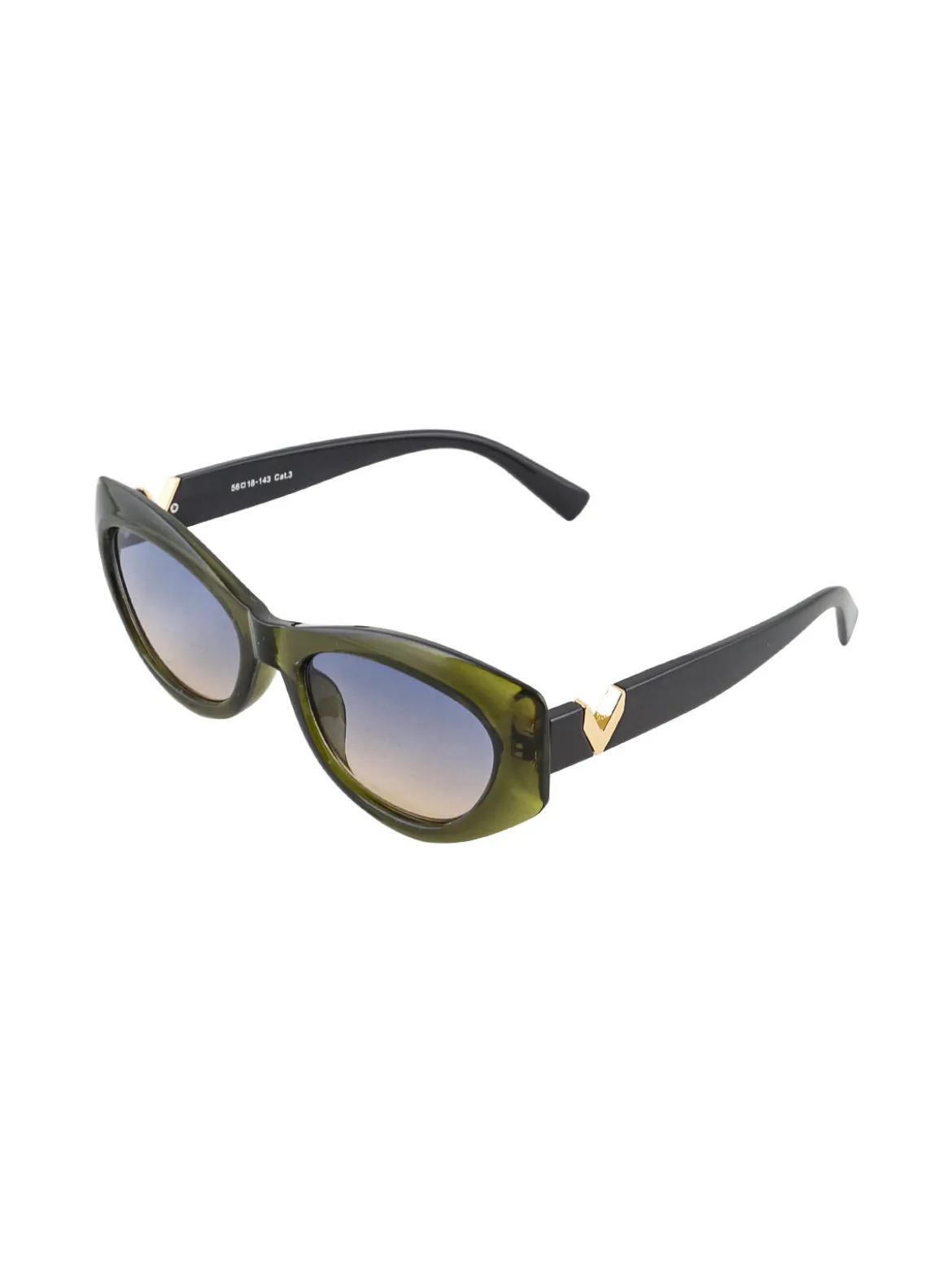 Seevision Occhiali da sole da donna a gatto - verde scuro