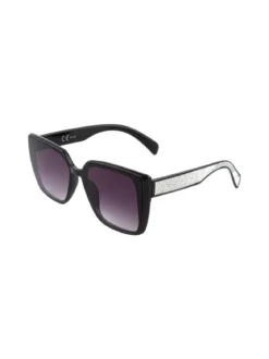 Seevision Occhiali da sole da donna con glitter - nero