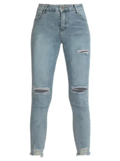 Semaforo Jeans donna skinny con strappi