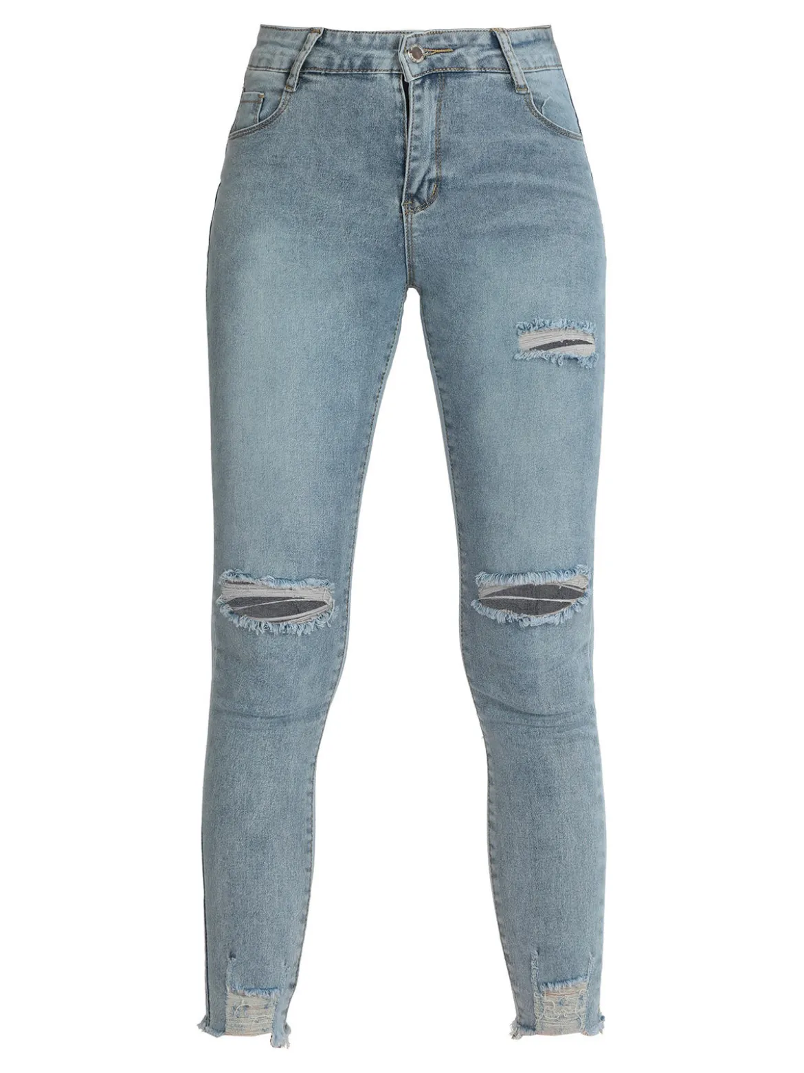 Semaforo Jeans donna skinny con strappi