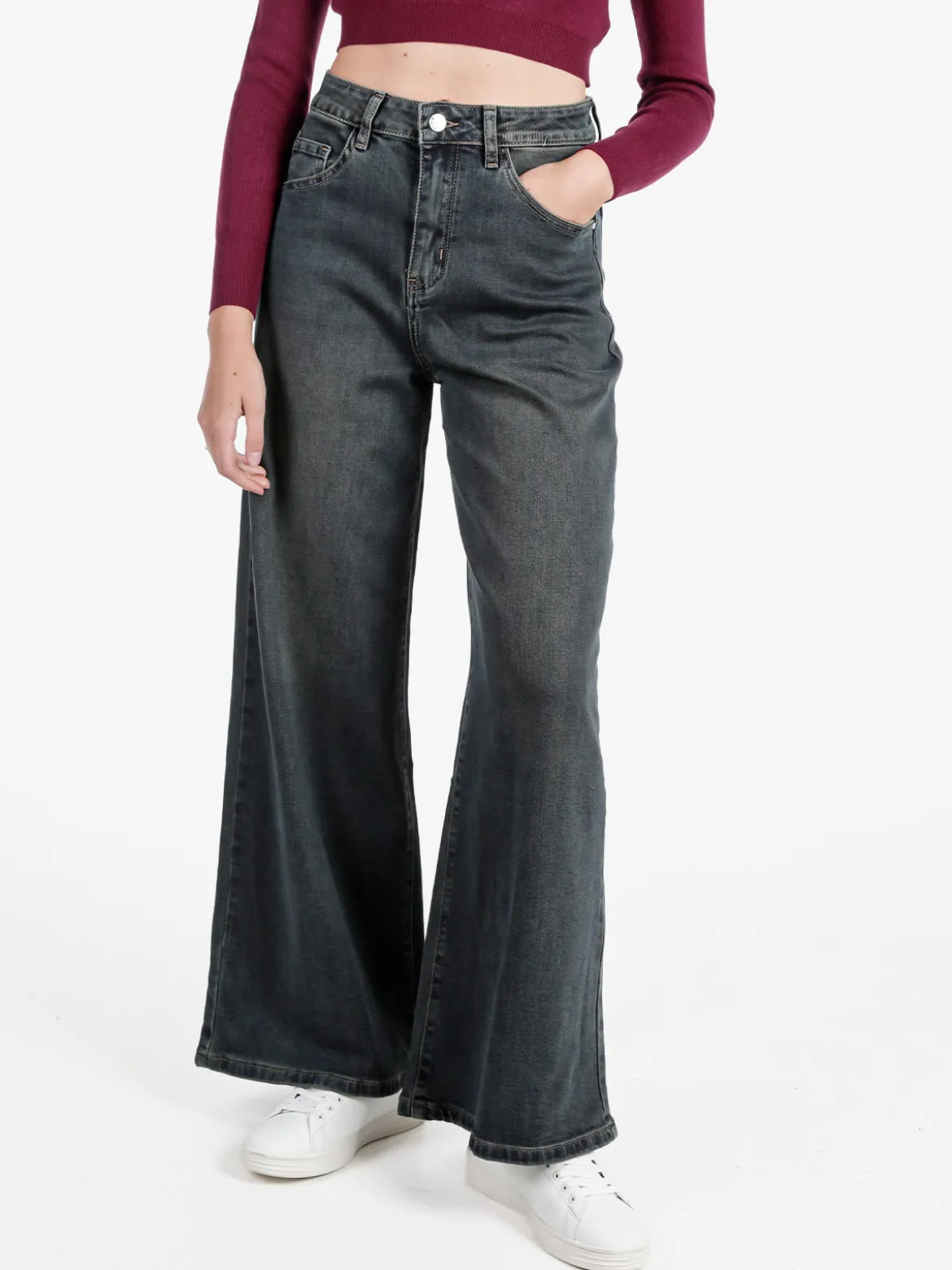 Sexy Sense Jeans donna wide leg a vita alta - jeans