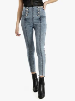 Sexy Sense Jeggings da donna vita alta
