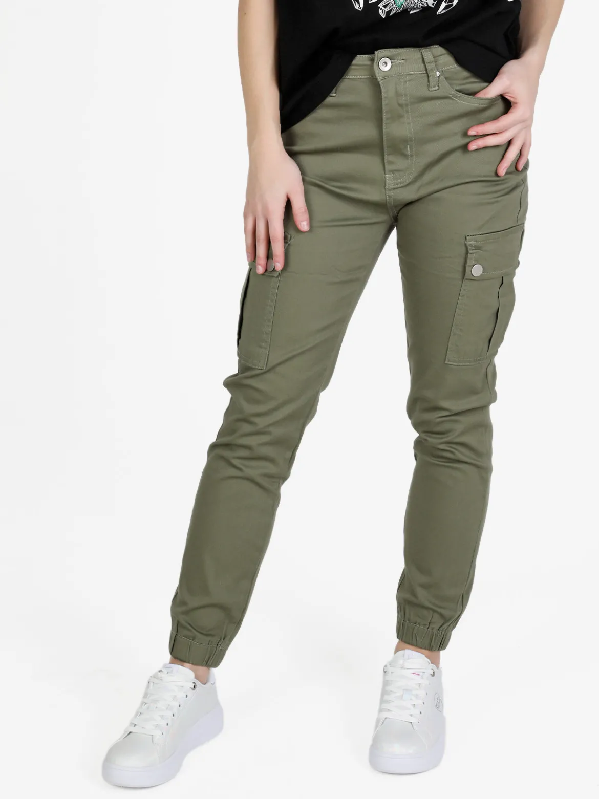 Sexy Sense Pantaloni cargo da donna con elastico alla caviglia