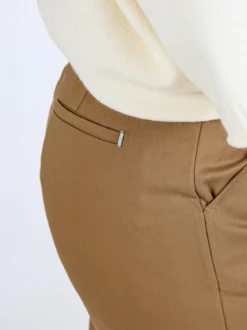 Sexy Sense Pantaloni donna slim fit a sigaretta - marrone