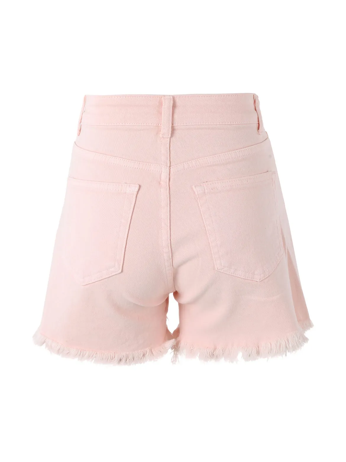 Sexy Sense Shorts donna sfrangiati a vita alta - rosa