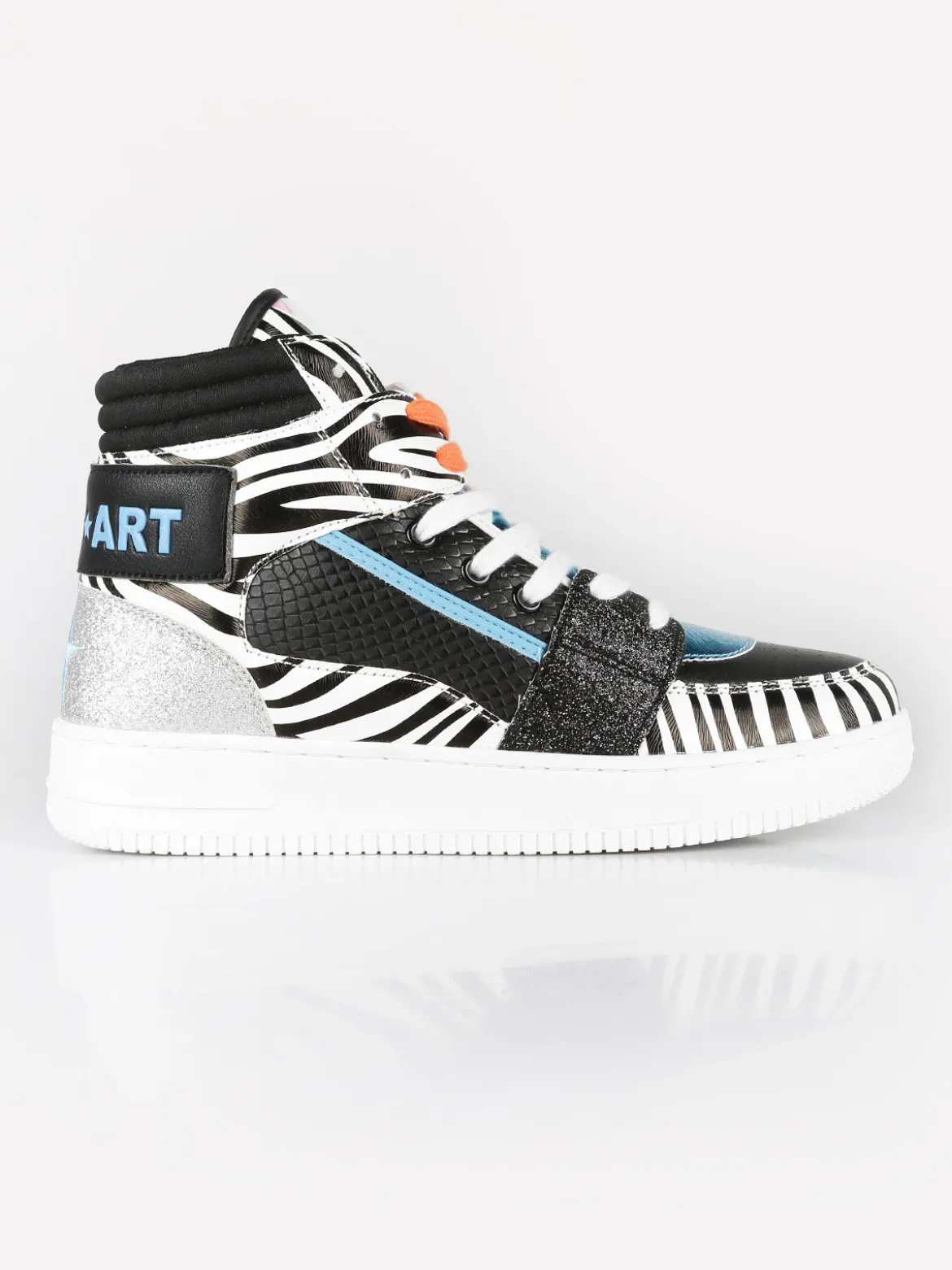 Shop Art BASKET HAILEY Sneakers alte donna zebrate/glitter