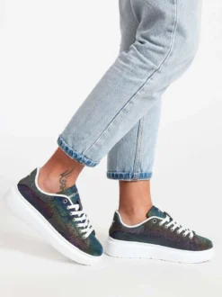 Shop Art Sneakers donna glitter multicolor
