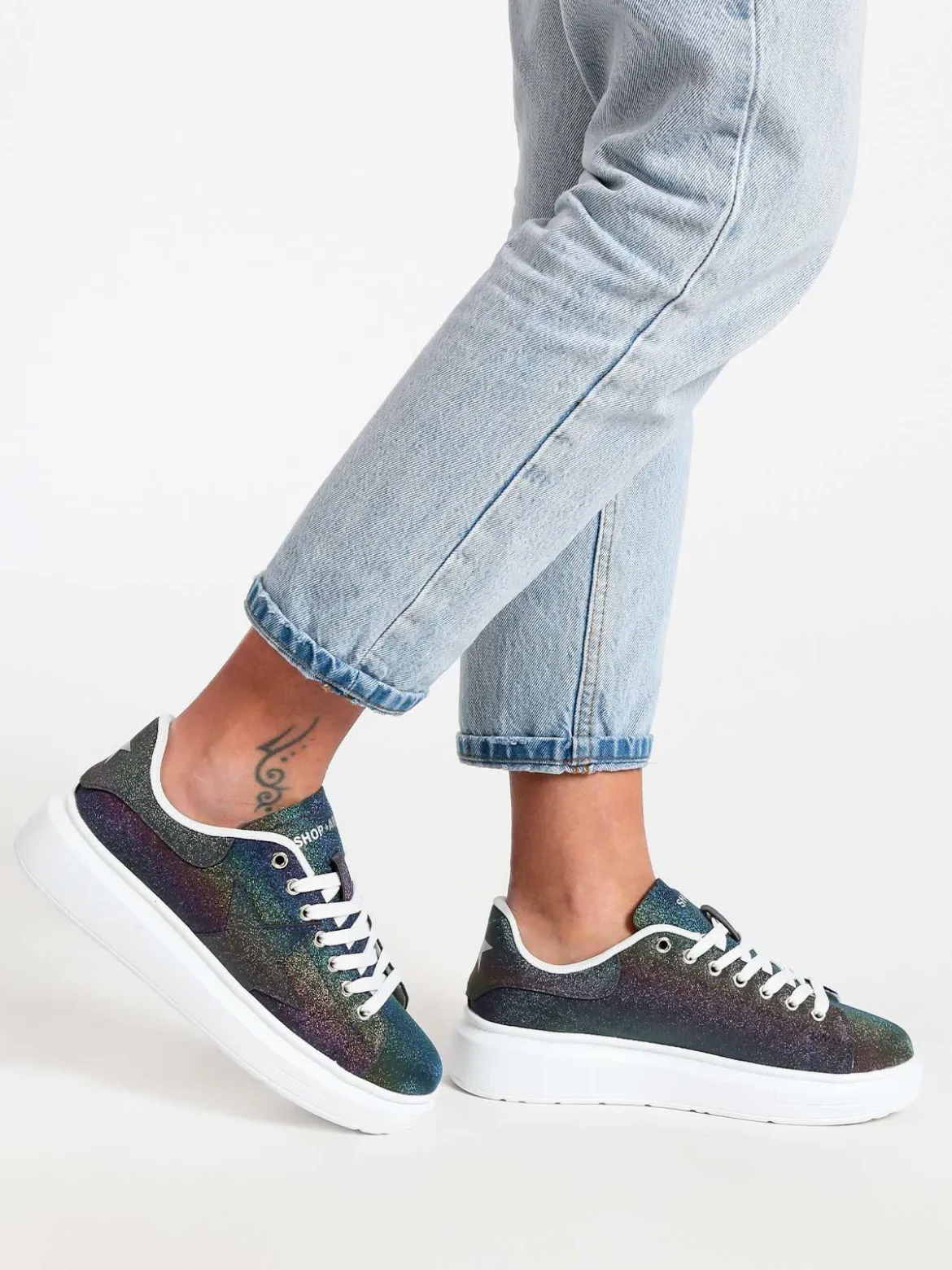 Shop Art Sneakers donna glitter multicolor