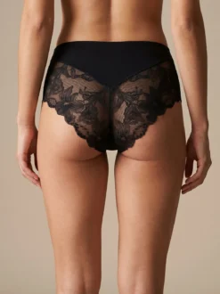 Sielei Slip donna taglio laser a vita alta in cotone e pizzo