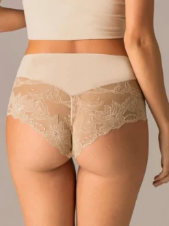 Sielei Slip donna taglio laser a vita alta in cotone e pizzo