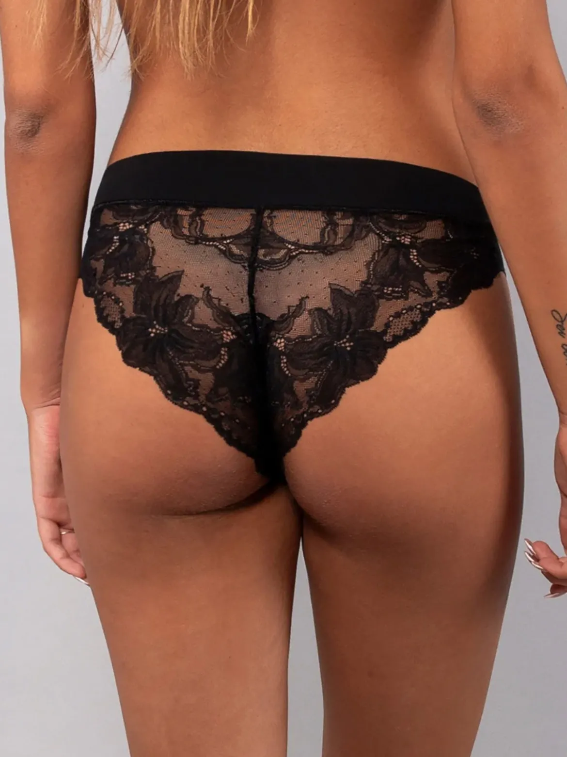 Sielei Slip donna taglio laser in cotone e pizzo