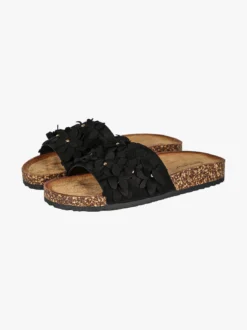 Sissi Miss Ciabatte donna con fiori - nero