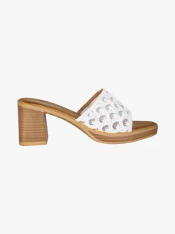 Sissi Miss Ciabatte donna con tacco e plateau - bianco