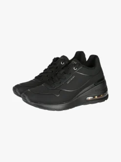 Skechers MILIONAIR ELEVA TED AIR Sneakers sportive donn con zeppa e air - nero
