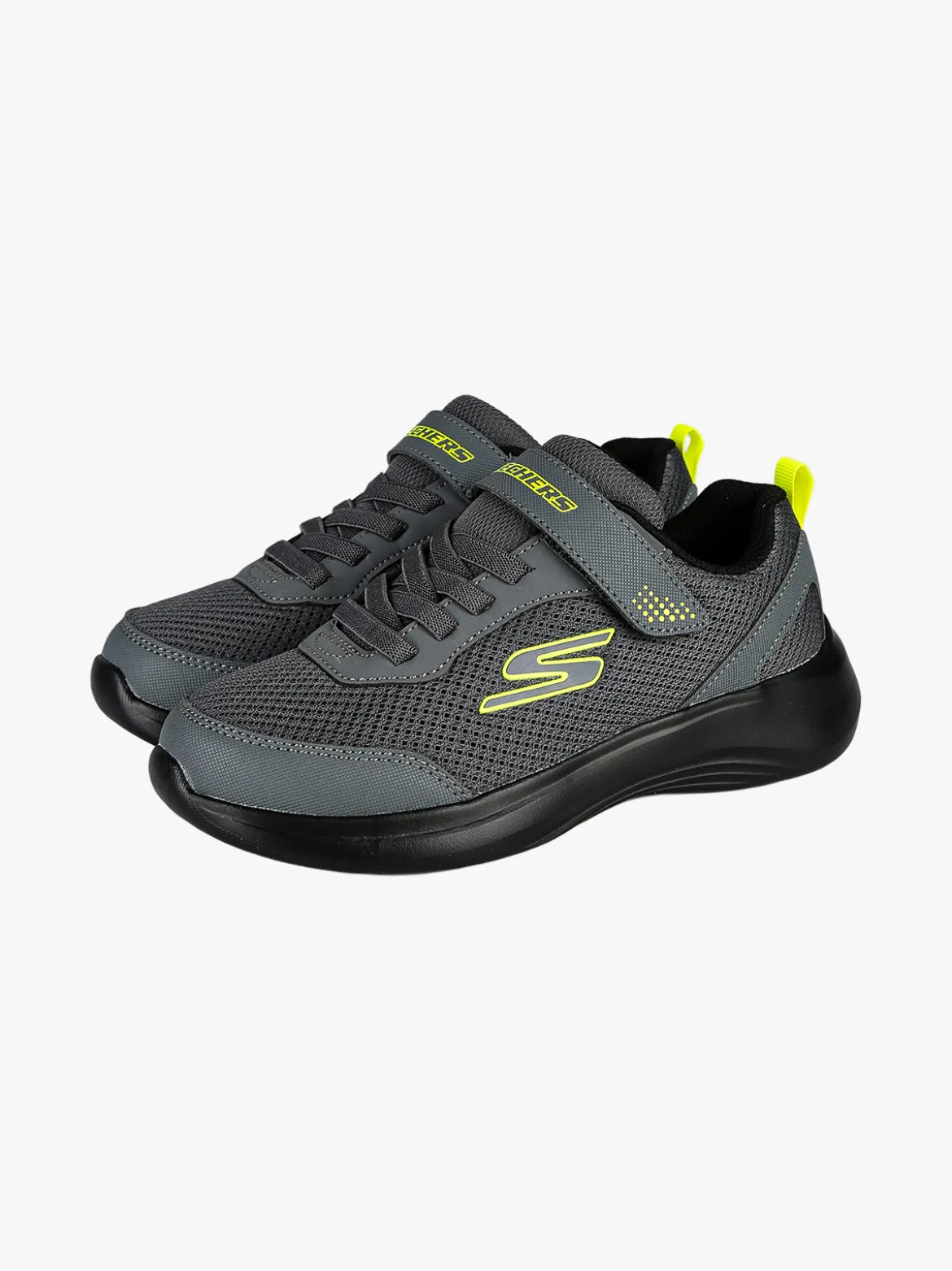 Skechers SELECTORS RESET ACHIEVED Sneakers bambino con strappo - grigio scuro