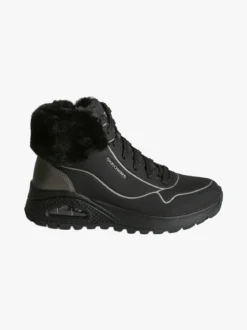 Skechers UNO RUGGED FALL SHIMMER Sneakers alte da donna con ecopelo - nero