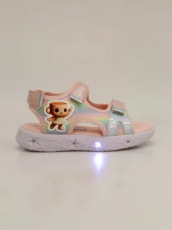 Skifidol Italian Brainrot Sandali da ragazza con luci e cinturini a strappo - rosa
