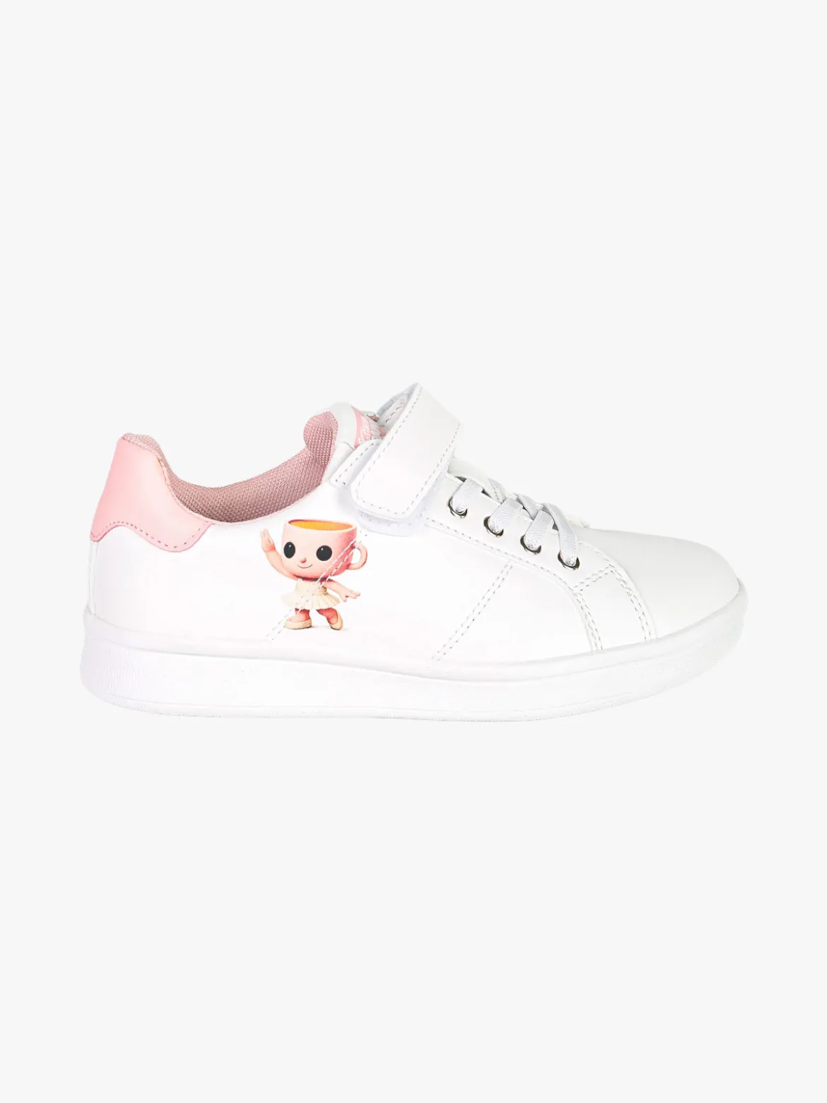 Skifidol Italian Brainrot Sneakers basse da ragazza con cinturino a strappo - bianco
