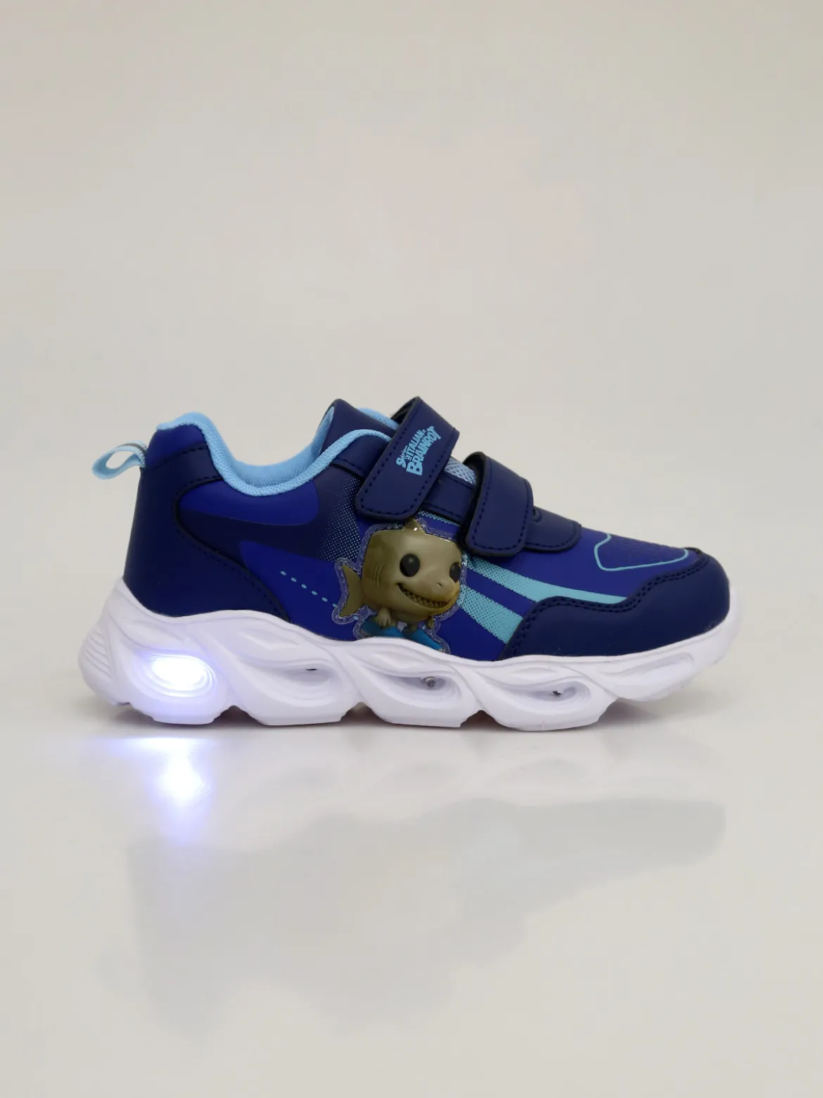 Skifidol Italian Brainrot Sneakers da ragazzo con luci e cinturini a strappo - blu scuro