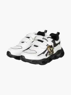 Skifidol Italian Brainrot Sneakers da ragazzo con luci e cinturini a strappo - bianco