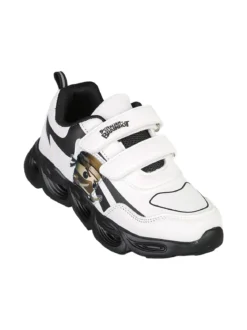 Skifidol Italian Brainrot Sneakers da ragazzo con luci e cinturini a strappo - bianco