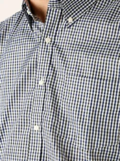 Sky Camicia a quadretti da uomo con maniche lunghe - avion