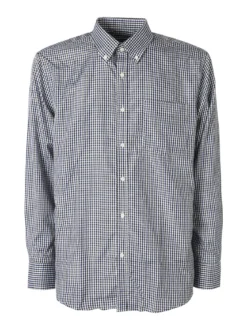 Sky Camicia a quadretti da uomo con maniche lunghe - avion