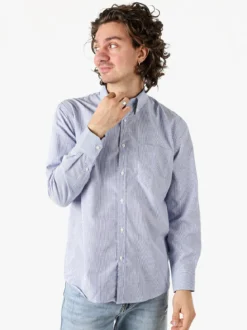 Sky Camicia a quadretti da uomo con maniche lunghe - cielo