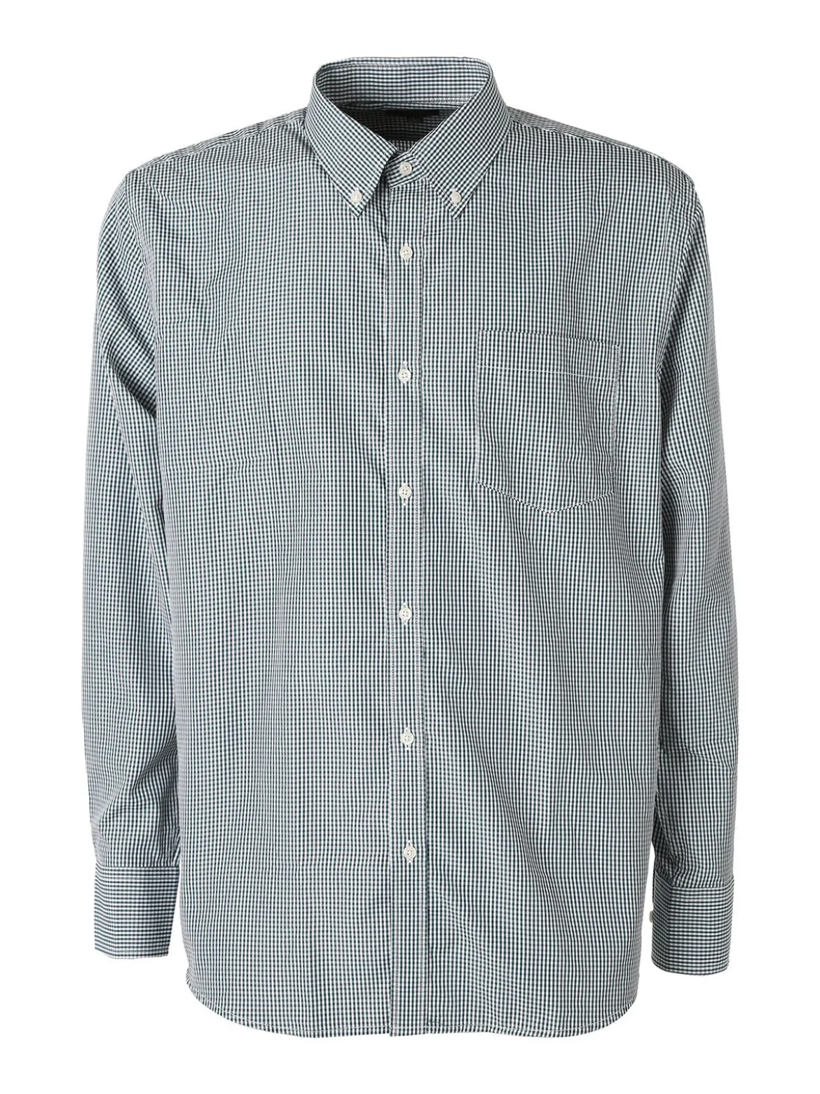 Sky Camicia a quadretti da uomo con maniche lunghe - verde