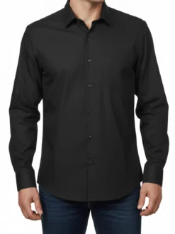 Sky Camicia da uomo a maniche lunghe - nero