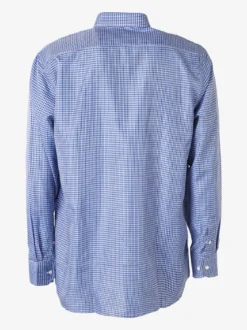 Sky Camicia da uomo a quadretti con maniche lunghe - blu