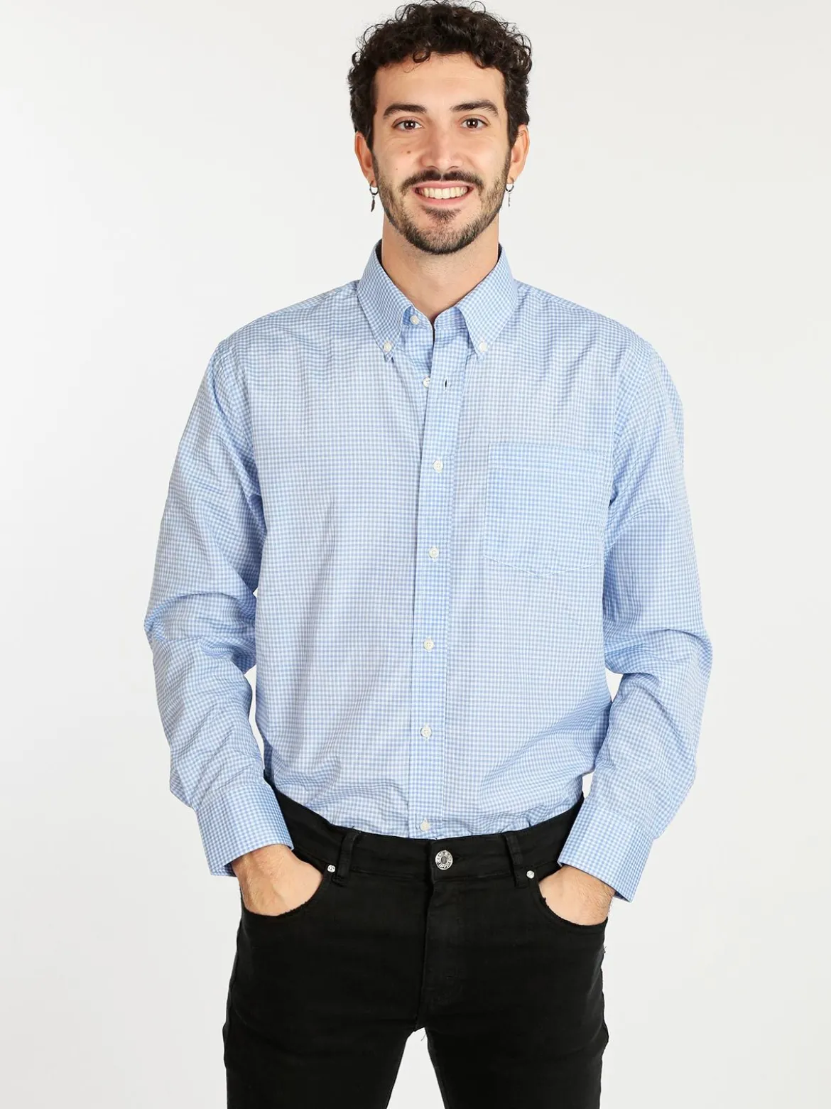 Sky Camicia da uomo regular fit a quadretti